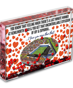 Luton Town Heart Photo Block I Love you More Than That Love Hearts Valentines Day