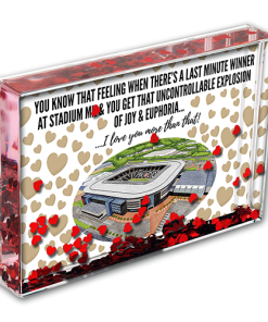 MK Dons Heart Photo Block I Love you More Than That Love Hearts Valentines Day