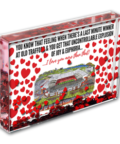 Man Utd Heart Photo Block I Love you More Than That Love Hearts Valentines Day