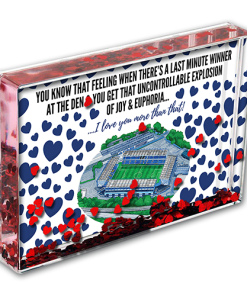 Millwall Heart Photo Block I Love you More Than That Love Hearts Valentines Day