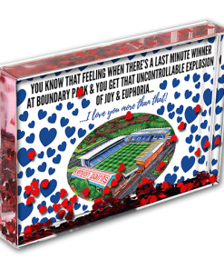 Oldham Athletic Heart Photo Block I Love you More Than That Love Hearts Valentines Day
