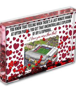 West Ham Heart Photo Block I Love you More Than That Love Hearts Valentines Day