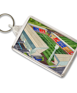 St Johnstone Around The Grounds McDiarmid Park Stadium Water Colour Keyring
