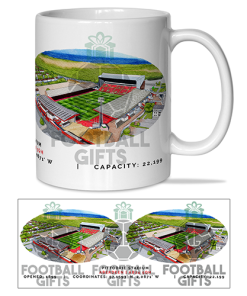 Aberdeen Around The Grounds Pittodrie Stadium Water Colour Mug Cup
