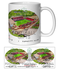 Barnsley Around The Grounds Oakwell Stadium Water Colour Mug Cup