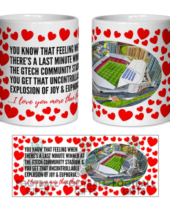 Brentford Fan Mug I Love you More Than That Love Hearts Mug Cup Valentines Day