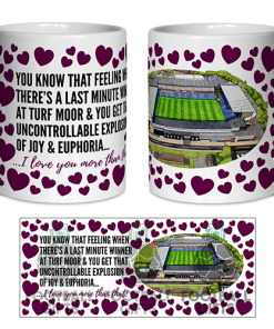 Burnley Fan Mug I Love you More Than That Love Hearts Mug Cup Valentines Day