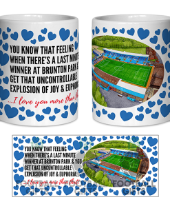 Carlisle United Fan Mug I Love you More Than That Love Hearts Mug Cup Valentines Day
