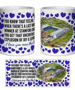 Chelsea Fan Mug I Love you More Than That Love Hearts Mug Cup Valentines Day
