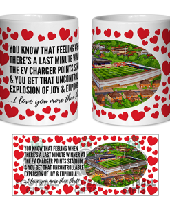 Cheltenham Town Fan Mug I Love you More Than That Love Hearts Mug Cup Valentines Day