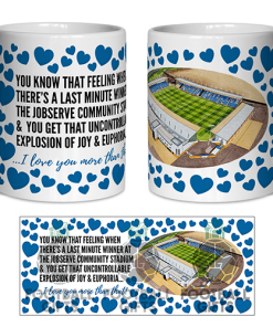 Colchester United Fan Mug I Love you More Than That Love Hearts Mug Cup Valentines Day