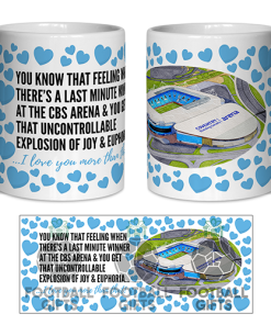 Coventry City Fan Mug I Love you More Than That Love Hearts Mug Cup Valentines Day