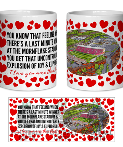 Crewe Alexandra Fan Mug I Love you More Than That Love Hearts Mug Cup Valentines Day