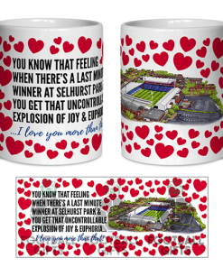 Crystal Palace Fan Mug I Love you More Than That Love Hearts Mug Cup Valentines Day