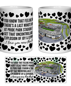 Derby County Fan Mug I Love you More Than That Love Hearts Mug Cup Valentines Day