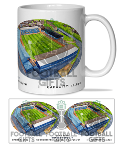 Dundee Around The Grounds Dens Park Stadium Water Colour Mug Cup