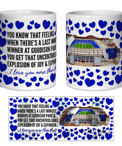 Everton Fan Mug I Love you More Than That Love Hearts Mug Cup Valentines Day