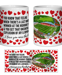 Fleetwood Town Fan Mug I Love you More Than That Love Hearts Mug Cup Valentines Day