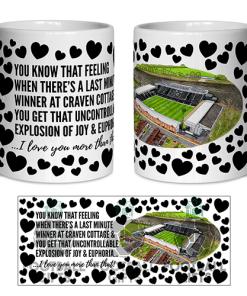 Fulham Fan Mug I Love you More Than That Love Hearts Mug Cup Valentines Day