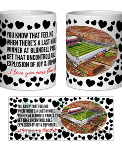 Grimsby Town Fan Mug I Love you More Than That Love Hearts Mug Cup Valentines Day