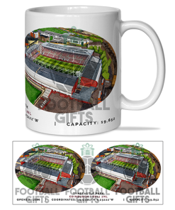 Hearts Around The Grounds Tynecastle Park Stadium Water Colour Mug Cup