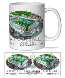 Hibernian Around The Grounds Easter Road Stadium Water Colour Mug Cup