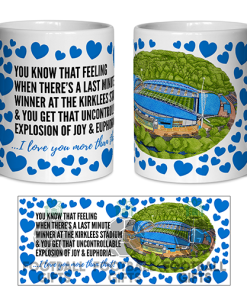 Huddersfield Fan Mug I Love you More Than That Love Hearts Mug Cup Valentines Day
