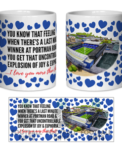 Ipswich Town Fan Mug I Love you More Than That Love Hearts Mug Cup Valentines Day