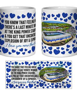 Leicester City Fan Mug I Love you More Than That Love Hearts Mug Cup Valentines Day