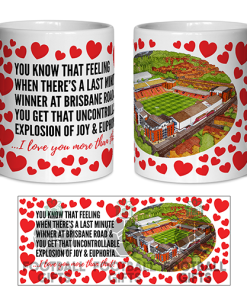 Leyton Orient Fan Mug I Love you More Than That Love Hearts Mug Cup Valentines Day