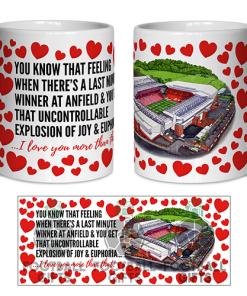 Liverpool Fan Mug I Love you More Than That Love Hearts Mug Cup Valentines Day