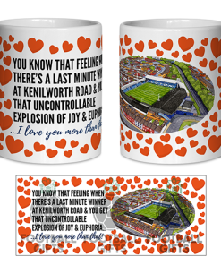 Luton Town Fan Mug I Love you More Than That Love Hearts Mug Cup Valentines Day