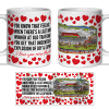 Man Utd Fan Mug I Love you More Than That Love Hearts Mug Cup Valentines Day