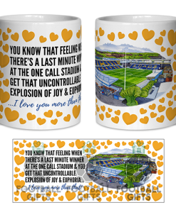 Mansfield Town Fan Mug I Love you More Than That Love Hearts Mug Cup Valentines Day