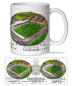 Morecambe Around The Grounds Mazuma Mobile Stadium Water Colour Mug Cup