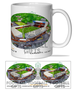 Motherwell Around The Grounds Fir Park Stadium Water Colour Mug Cup