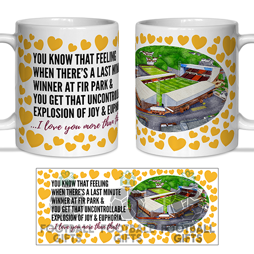 Motherwell Fan Mug I Love you More Than That Love Hearts Mug Cup Valentines Day