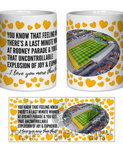 Newport County Fan Mug I Love you More Than That Love Hearts Mug Cup Valentines Day