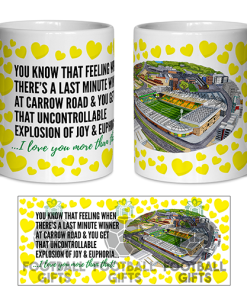 Norwich City Fan Mug I Love you More Than That Love Hearts Mug Cup Valentines Day