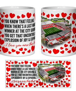 Nottingham Forest Fan Mug I Love you More Than That Love Hearts Mug Cup Valentines Day