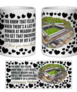 Notts County Fan Mug I Love you More Than That Love Hearts Mug Cup Valentines Day