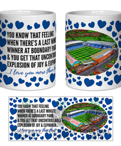 Oldham Athletic Fan Mug I Love you More Than That Love Hearts Mug Cup Valentines Day