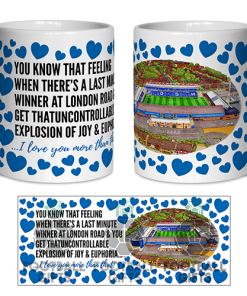 Peterborough Fan Mug I Love you More Than That Love Hearts Mug Cup Valentines Day