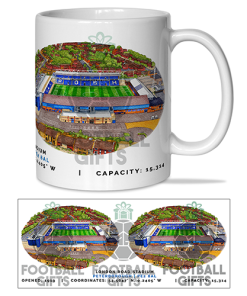 Peterborough Around The Grounds London Road Stadium Water Colour Mug Cup