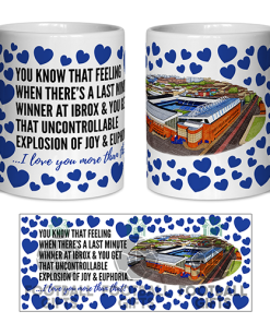 Rangers Fan Mug I Love you More Than That Love Hearts Mug Cup Valentines Day