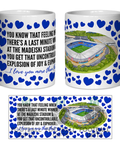 Reading Fan Mug I Love you More Than That Love Hearts Mug Cup Valentines Day