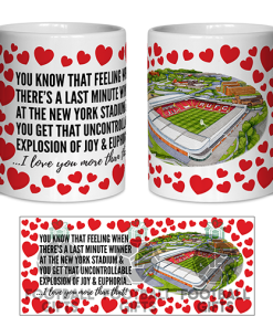 Rotherham Utd Fan Mug I Love you More Than That Love Hearts Mug Cup Valentines Day