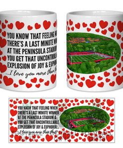 Salford City Fan Mug I Love you More Than That Love Hearts Mug Cup Valentines Day