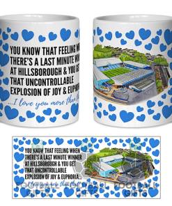 Sheffield Wednesday Fan Mug I Love you More Than That Love Hearts Mug Cup Valentines Day
