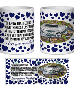 Spurs Fan Mug I Love you More Than That Love Hearts Mug Cup Valentines Day